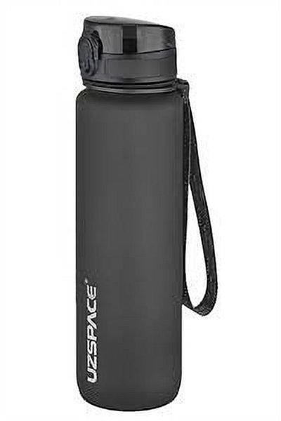 Uzspace Time Tritan Large Size 28 Cm 1000ml 1 Liter Water Bottle Bpa 3038 Black