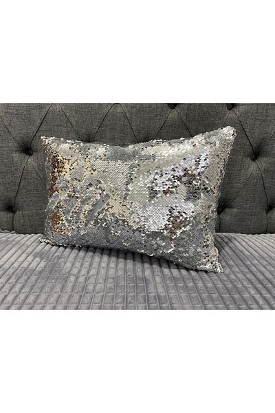 YILMAZHOME Sequined Rectangular Decorative Throw Pillow Cover