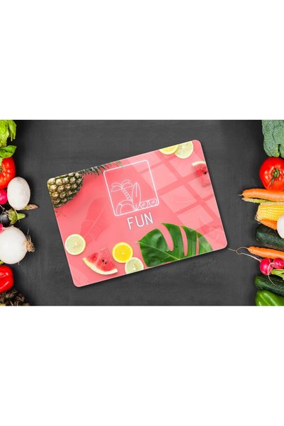 DreamHomes Fun Tropical Glass Cutting Board - 25*35