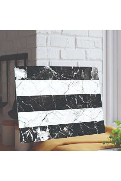 DreamHomes Horizontal Marble Patterned Glass Cutting Board