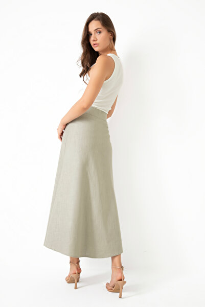 ZINN WEAR Linen Skirt - Buttoned Design