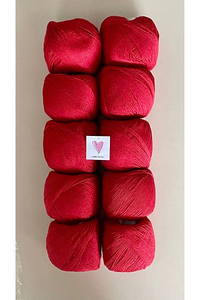 Makromİps Premium Amigurumi Punch Thread Baby Soft Cotton Knitted - 10 PCS (50grx10) Thread Hob