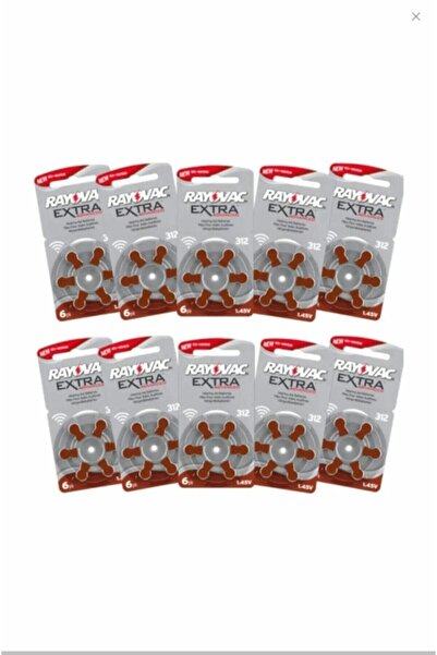 Rayovac Extra Kulaklık Pili 312 Numara Işitme Cihazı Pili 6'lı 10 Paket