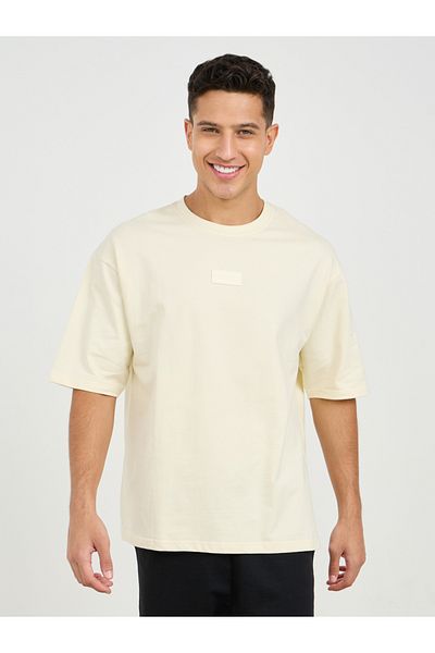 Styli Oversized Silicon Badge Detail Terry T-Shirt
