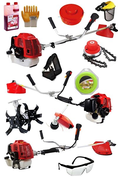 Lieber German Teknoloji 2.1 Hp Yan Tipi Turbo Benzinli Ot Çalı Çim Biçme Tırp...