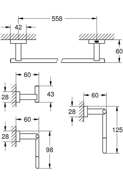 Grohe Essentials Cube Aksesuar Seti 4 Parça Krom-40778001
