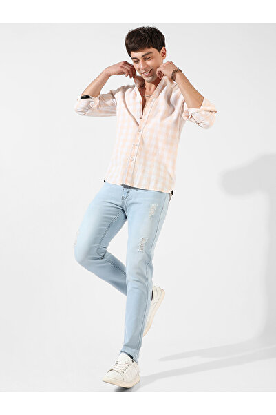 Campus Sutra By Styli Gingham Checked Button-Down Casual Shirt