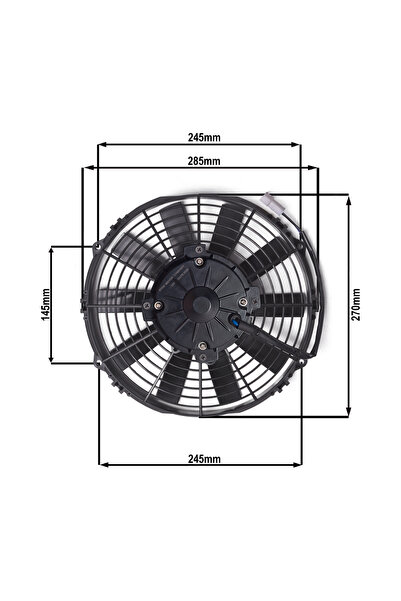 STAR MOTOR COMPANY 10 İNÇ 170 WAT 12 VOLT ÜFLEYİCİ AXİEL FAN