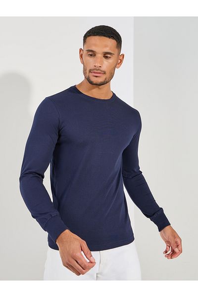 Fort Collins By Styli Logo Detail Long Sleeves T-Shirt