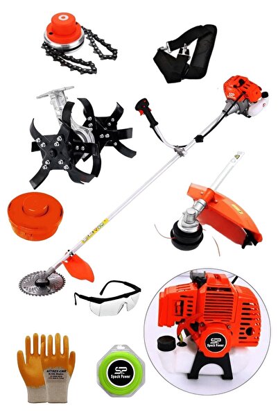Spech Power 2.1 Hp Yan Tipi Benzinli Ot Çalı Çim Biçme Tırpan Makinesi Canava...
