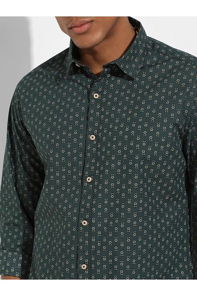Campus Sutra By Styli Ditsy Print Long Sleeves Casual Shirt