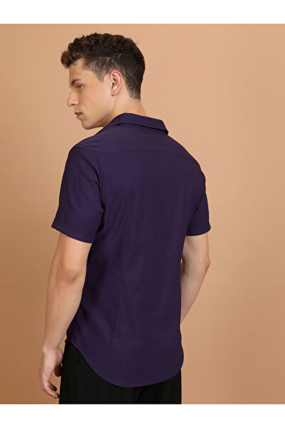 Ketch By Styli Slim Fit Spread Collar Casual Shirt