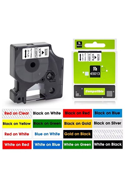 Dymo D1 45013 45018 12mm etiket kartuşu Dymo LabelManager için 160 280 colourpop etiket