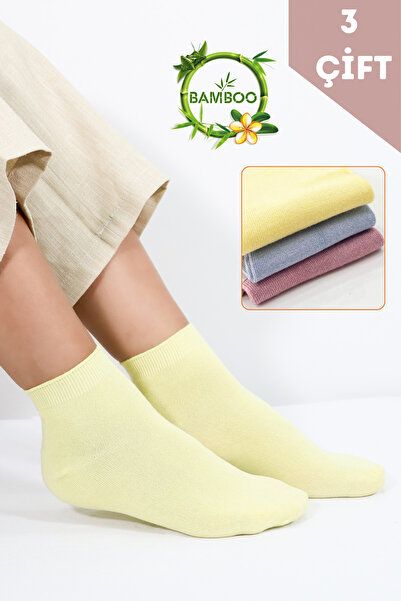 Miss Lana Ciorapi pentru femei din bambus (3 bucăți) Ciorapi scurti de vară parfumați, invizibili, fără sudură