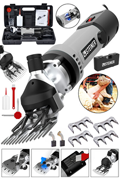 STEİNER Alman 9900 W Devir Ayarlı Çift Soğutmalı Koyun Kırpma Kırkma Makinesi...