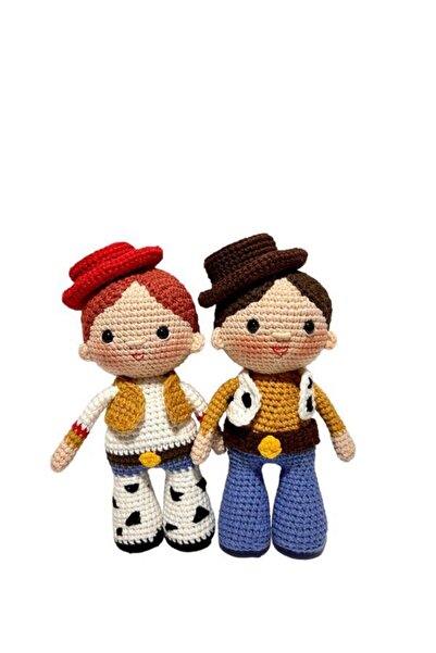 OYUNCAKPARK Maskot Toy Story Woody Ve Jessie Amigurumi Organik Oyuncak