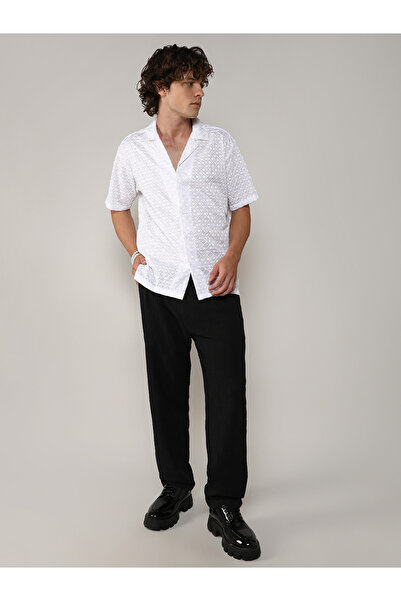 Campus Sutra By Styli Embroidery Pattern Regular Shirt with Buttons