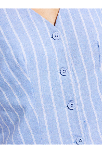 Styli Woven Striped Sleeveless Waistcoat