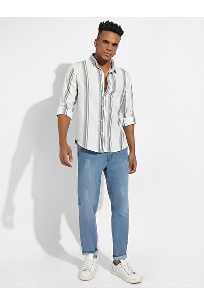 Campus Sutra By Styli Slim Collar Striped Regular Fit Shirt