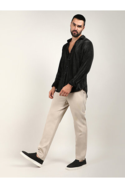 Campus Sutra By Styli Pleat-Creased Regular Fit Shirt