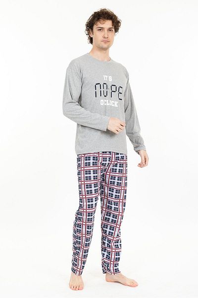 TAMPAP Men's Printed Pajama Set Long Sleeve Tampap Nope