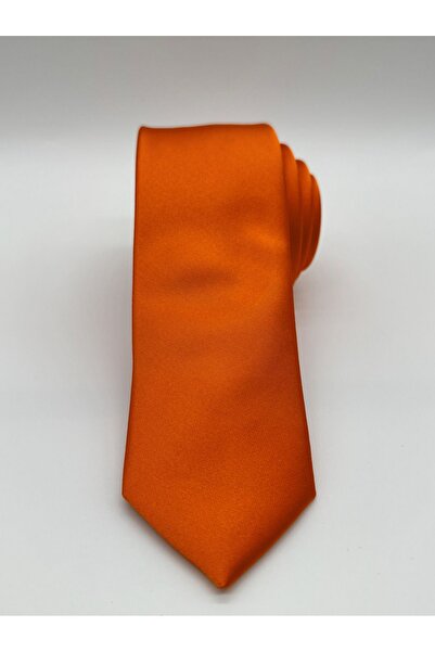 HARES Limited Edition Orange Satin Tie & Handkerchief