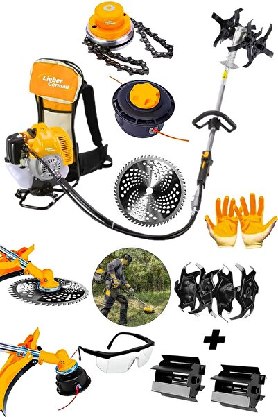 Lieber German Teknoloji Ylx 2.4 Hp Benzinli Sırt Tipi Çalı Çim Biçme Tırpan M...