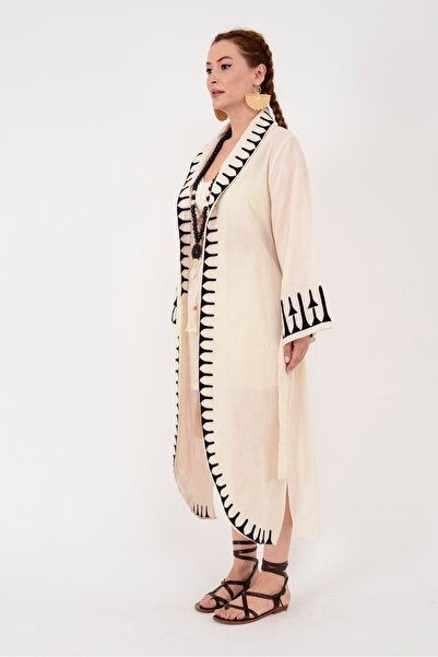 Park Moda AN10679 NAKIŞ DETAYLI HAM KİMONO