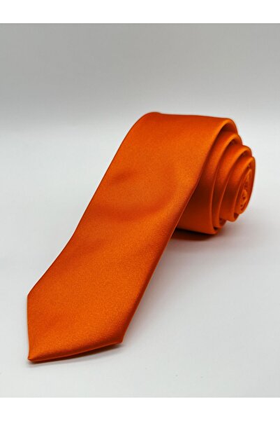 HARES Limited Edition Orange Satin Tie & Handkerchief