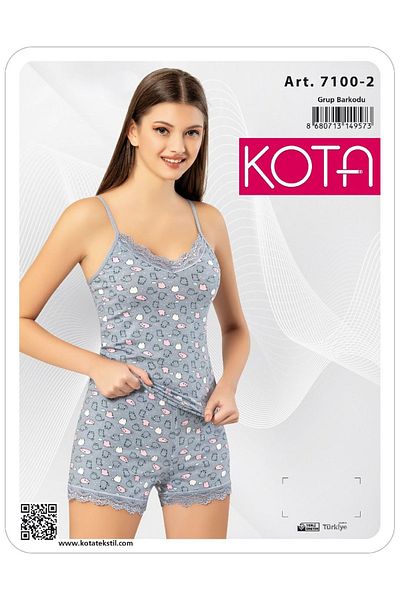KOTA طقم شورت بحمالات وطباعة 7100 IP