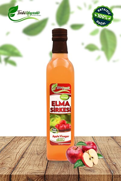 TARİHİ YAPRAKLI Katkısız Doğal Fermente Elma Sirkesi