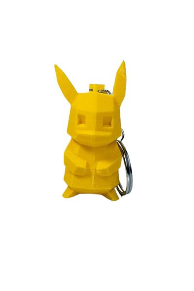 Tesseract Pikachu Patterned Yellow Keychain