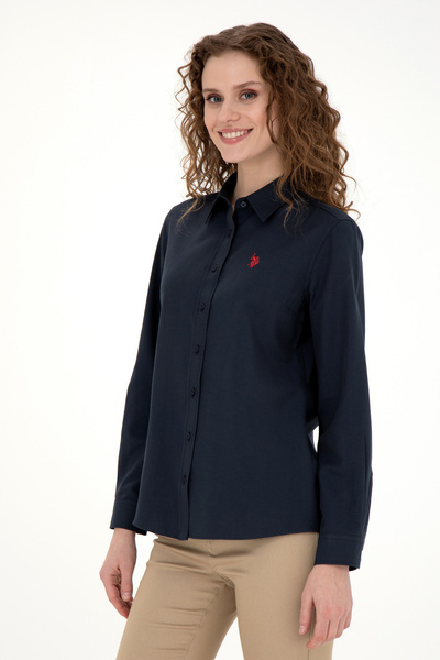 U.S. Polo Assn. Sötétkék hosszú ujjú női ing - alapmodell50288851-VR033
