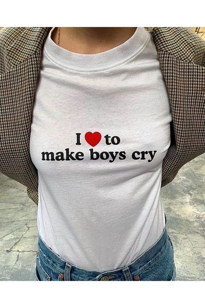 Jozia Κάντε τους αγόρια να κλαίνε Τυπωμένο T-Shirt