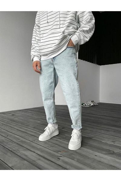 Z1MAN Ανοιχτό μπλε Boyfriend Jeans