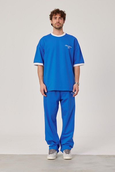 NOMARC Tricou albastru cu Respira Written