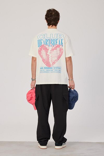 NOMARC Heart Printed Ecru T-shirt