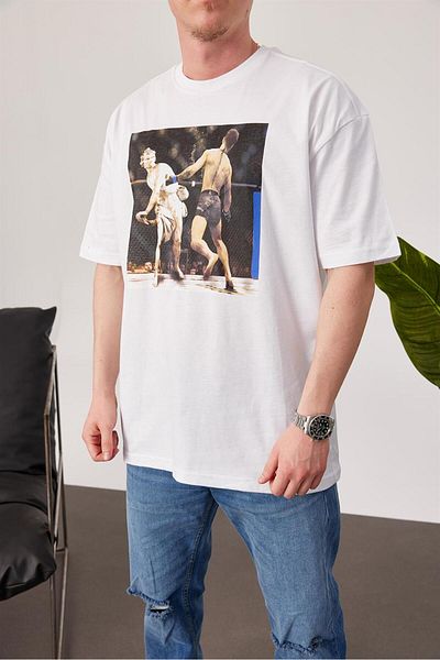 NOMARC Tricou alb Sculpture Boxer