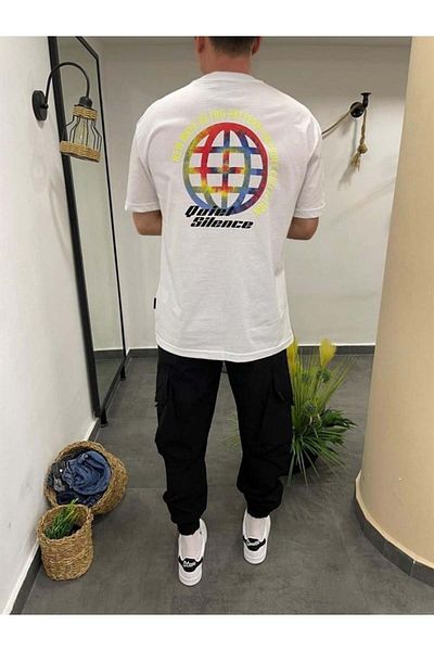 NOMARC Tricou - Alb - Supradimensionat