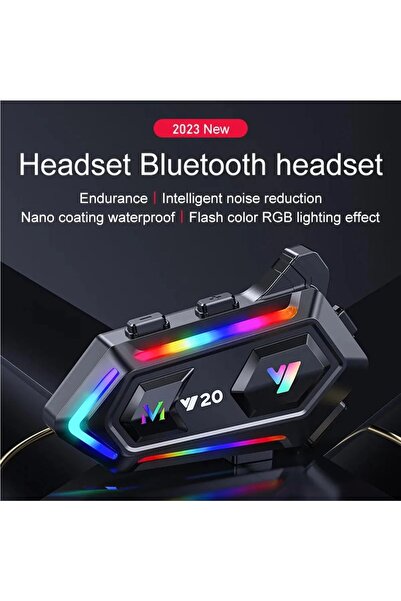 PREPARE Kask Kulaklık Bluetooth Kulaklık V-20p Bluetooth Motosiklet Kulaklık 5.3 Motosiklet Kulaklık