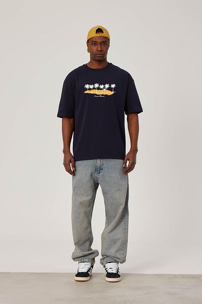 NOMARC Μπλουζάκι με στάμπα Navy Blue Hawaii