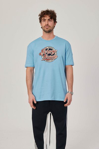 NOMARC Tricou cu imprimeu Johnny Verado - Albastru