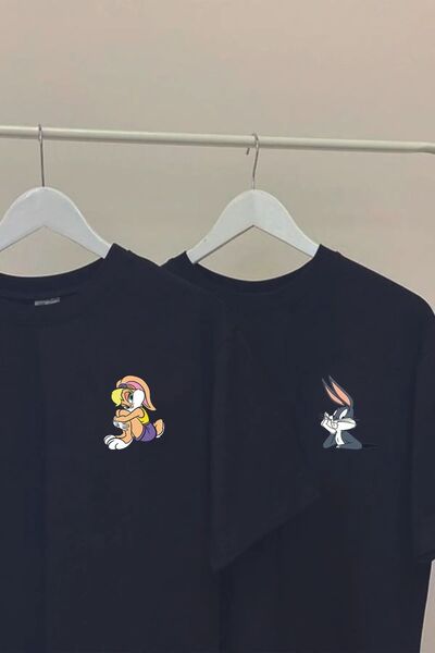 Jozia Combinație de îndrăgostiți - Set de 2 tricou unisex cu imprimeu pentru ...