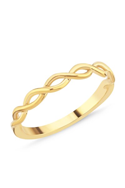 Altın Sepeti Gümüş Altın Kaplama Sarmal Yüzük