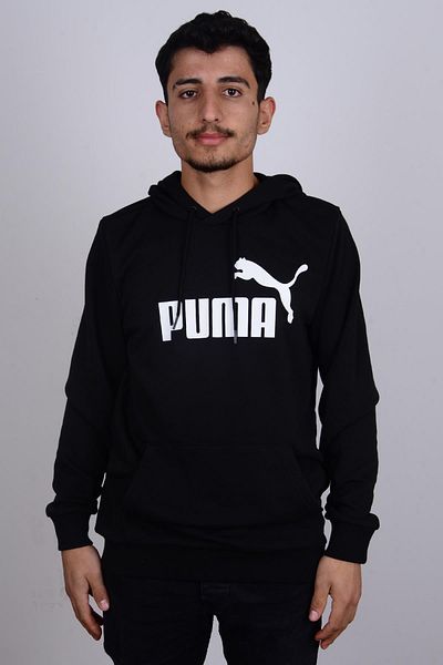 Puma 586688-01 Черен мъжки пот с качулка и щампа