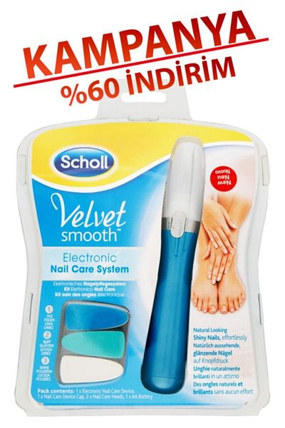 Scholl Velvet Smooth Electronic Nail Care Set School