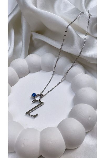 Accessories Steel Z Letter Necklace Silver Color