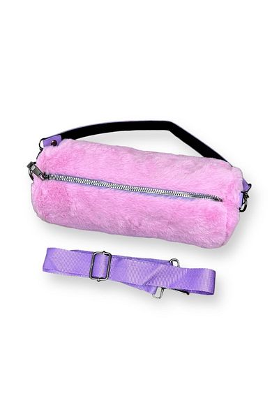 Mevo Plush Cylinder Bag - Practical and Stylish Design