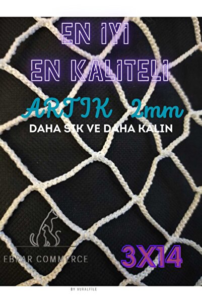 ebrarcommerce Balkon Filesi 3mx 14 Metre Kalın Ve Sık Dokunmuş Kedi Çocuk Filesi