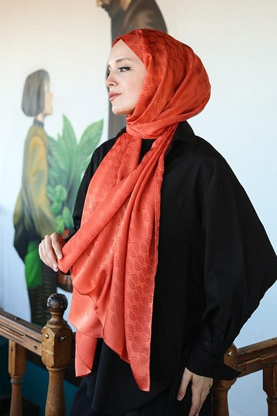 Hint İpek Jakav13-07 Model Jacquard Shawl
